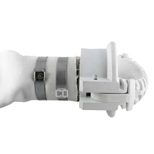White 3" Food Grade Polypropylene Female Safety Bump Cap