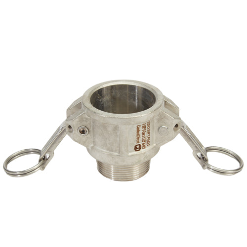 Duda Energy 304 Stainless Steel Cam Lock Coupler - 1-1/2 Inch Cam-and-Groove Fitting With Female NPT