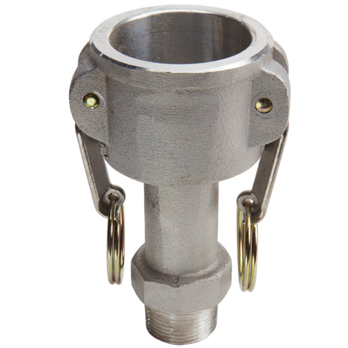 F-150 1.5" Pumpout Adapter With NPT Threads For Standard Marine Holding Tanks - 1-1/2 Inch Type F Polypropylene Camlock Coupling, Male Adapter X Male NPT Threads, F150 Black