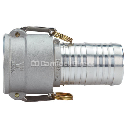 Aluminum 3" Swivel Female Camlock to Hose Shank (USA)