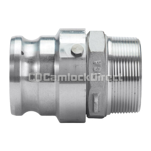 Aluminum 2" Swivel Male Camlock x 2" Male NPT (USA)