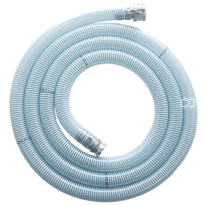 White - Clear 1 1/2" x 20' Camlock Suction Hose