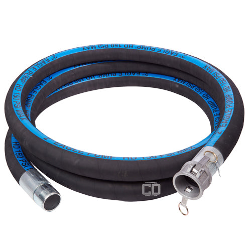 Black 2" x 20' Camlock / Threaded Suction Hose