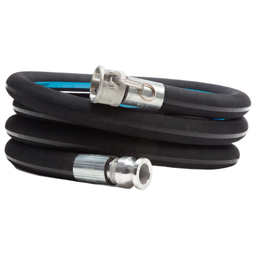 Black 4" x 20' Heavy-Duty Camlock Suction Hose