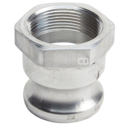 Aluminum 1 1/2" Male Camlock x 1 1/2" Female NPT