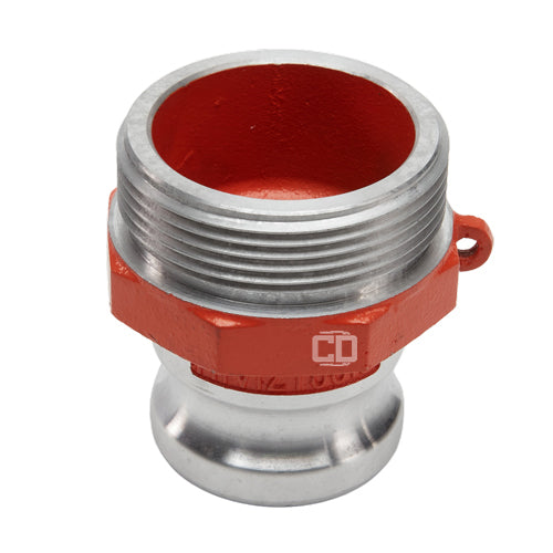 Aluminum 2" Male Camlock x 2 1/2" Male NH Fire Hose