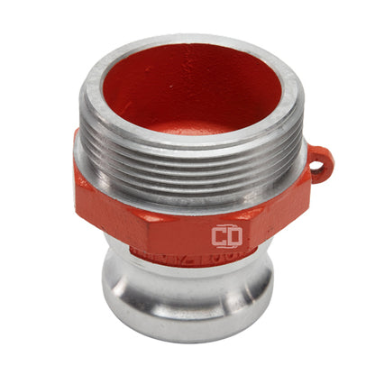 Aluminum 2" Male Camlock x 2 1/2" Male NH Fire Hose