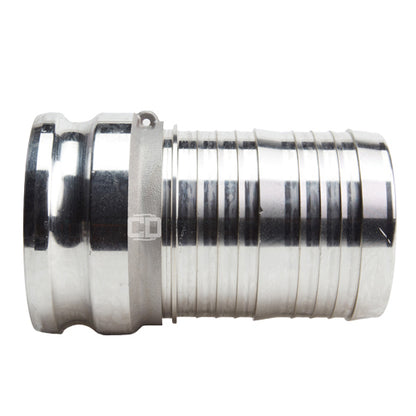 Aluminum 6" Male Camlock to Hose Shank