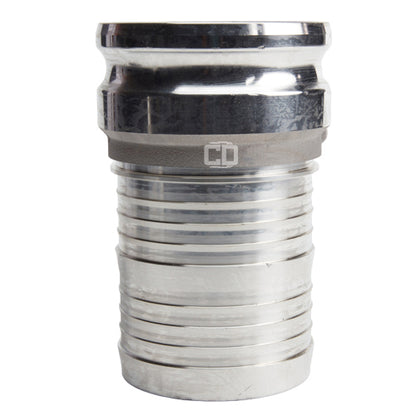 Aluminum 6" Male Camlock to Hose Shank
