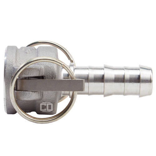 Aluminum 1/2" Female Camlock to Hose Shank