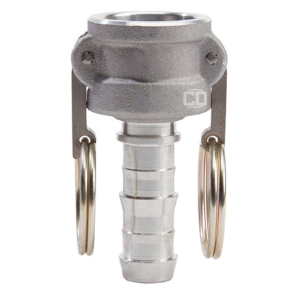 Aluminum 1/2" Female Camlock to Hose Shank