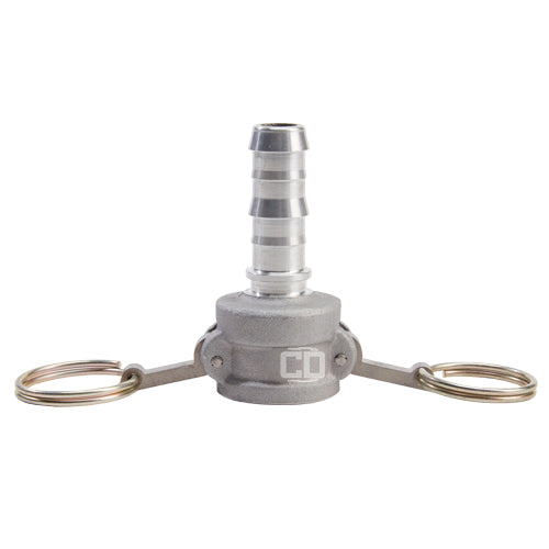 Aluminum 1/2" Female Camlock to Hose Shank
