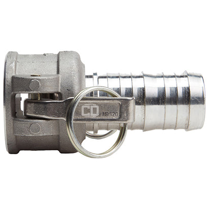 Aluminum 1 1/2" Female Camlock to Hose Shank (USA)