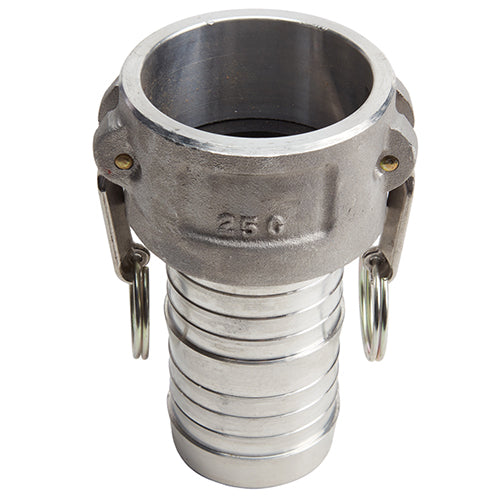 Aluminum 2 1/2" Female Camlock to Hose Shank
