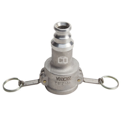 Aluminum 2" Female Camlock x 1" Male Camlock (USA)