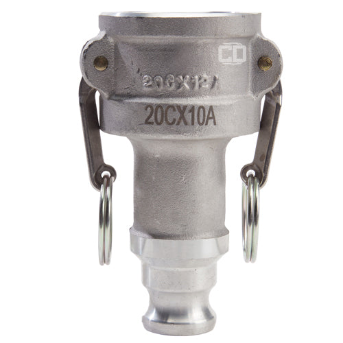 Aluminum 2" Female Camlock x 1" Male Camlock (USA)