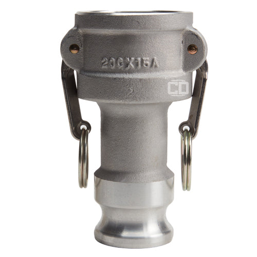 Aluminum 2" Female Camlock x 1 1/2" Male Camlock (USA)