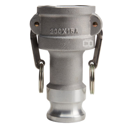 Aluminum 2" Female Camlock x 1 1/2" Male Camlock (USA)