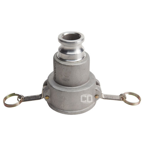 Aluminum 3" Female Camlock x 1 1/2" Male Camlock (USA)