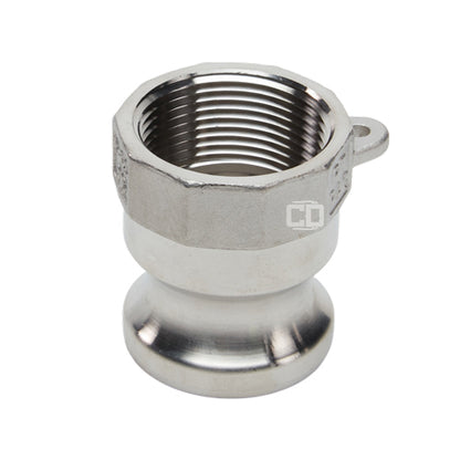 Stainless Steel 1 1/4" Male Camlock x 1 1/4" Female NPT (USA)
