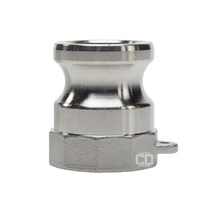 Stainless Steel 1 1/4" Male Camlock x 1 1/4" Female NPT (USA)