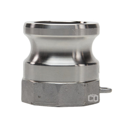 Stainless Steel 1 1/2" Male Camlock x 1 1/2" Female NPT (USA)