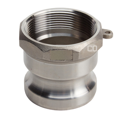 Stainless Steel 2" Male Camlock x 2" Female NPT (USA)