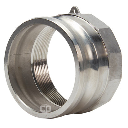 Stainless Steel 4" Male Camlock x 3" Female NPT (USA)