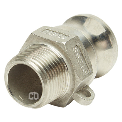 Stainless Steel 3/4" Camlock Male x 3/4" NPT Male