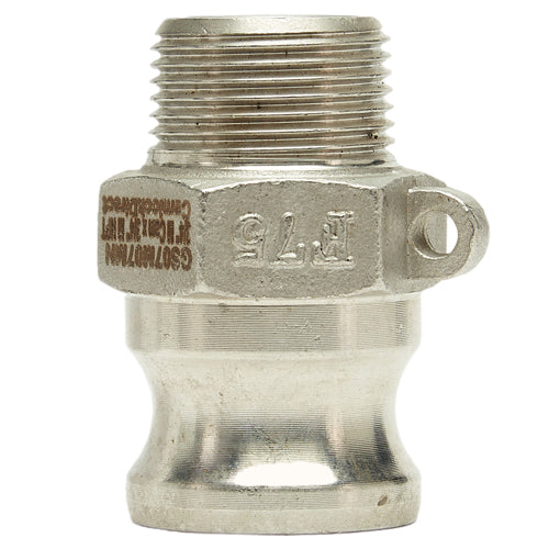 Stainless Steel 3/4" Camlock Male x 3/4" NPT Male