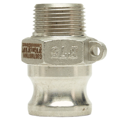Stainless Steel 3/4" Camlock Male x 3/4" NPT Male