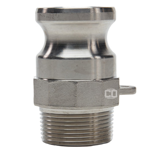Stainless Steel 1 1/4" Camlock Male x 1 1/4" NPT Male