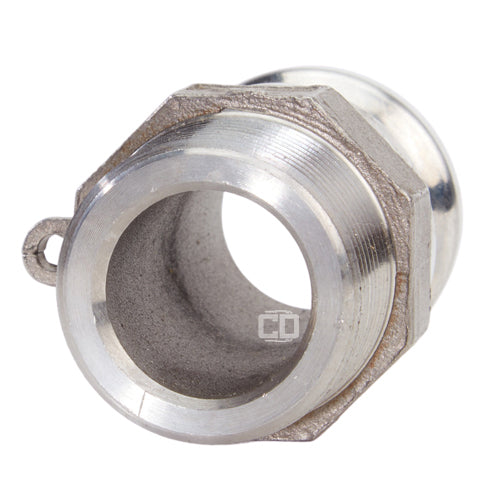 Stainless Steel 1 1/4" Camlock Male x 1 1/4" NPT Male (USA)