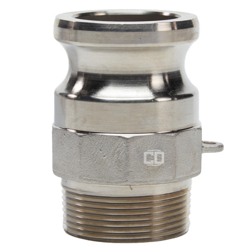 Stainless Steel 1 1/2" Camlock Male x 1 1/2" NPT Male