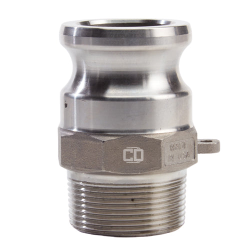 Stainless Steel 1 1/2" Camlock Male x 1 1/2" NPT Male (USA)
