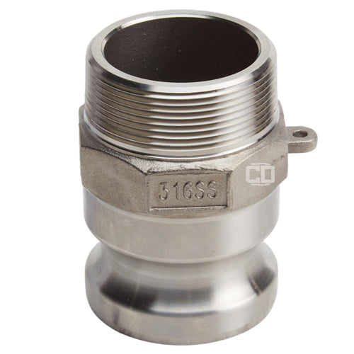 Stainless Steel 2" Camlock Male x 2" NPT Male (USA)
