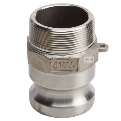 Stainless Steel 2" Camlock Male x 2" NPT Male (USA)