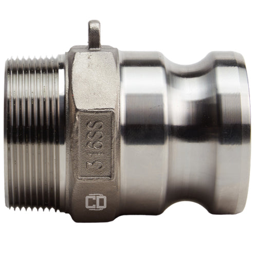 Stainless Steel 2" Camlock Male x 2" NPT Male (USA)