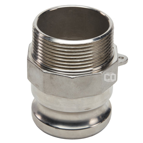 Stainless Steel 2 1/2" Camlock Male x 2 1/2" NPT Male
