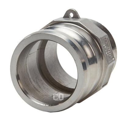 Stainless Steel 2 1/2" Camlock Male x 2 1/2" NPT Male