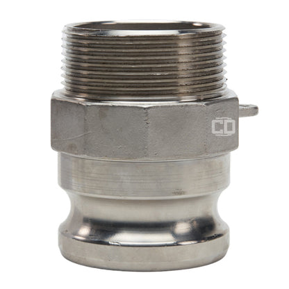 Stainless Steel 2 1/2" Camlock Male x 2 1/2" NPT Male