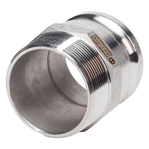 Stainless Steel 3" Camlock Male x 3" NPT Male