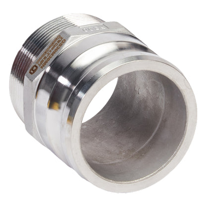 Stainless Steel 3" Camlock Male x 3" NPT Male