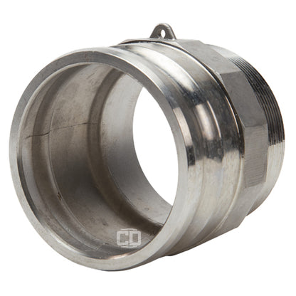 Stainless Steel 4" Camlock Male x 4" NPT Male