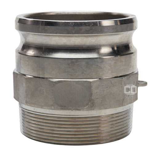 Stainless Steel 4" Camlock Male x 4" NPT Male