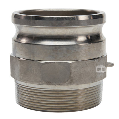 Stainless Steel 4" Camlock Male x 4" NPT Male