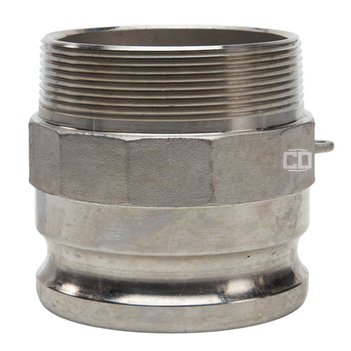 Stainless Steel 4" Camlock Male x 4" NPT Male
