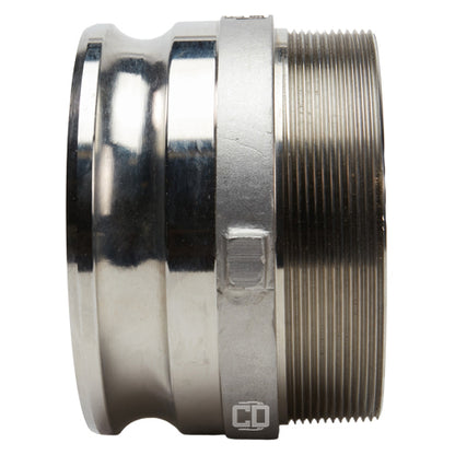 Stainless Steel 6" Camlock Male x 6" NPT Male (USA)