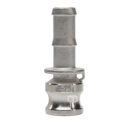 Stainless Steel 3/4" Male Camlock to Hose Shank (USA)