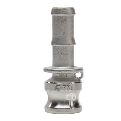 Stainless Steel 3/4" Male Camlock to Hose Shank (USA)